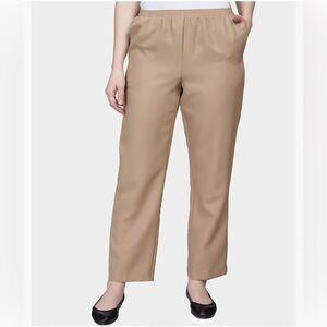 Alfred Dunner Polyester Pants with Elastic Waistband All Around - Pull-On Style